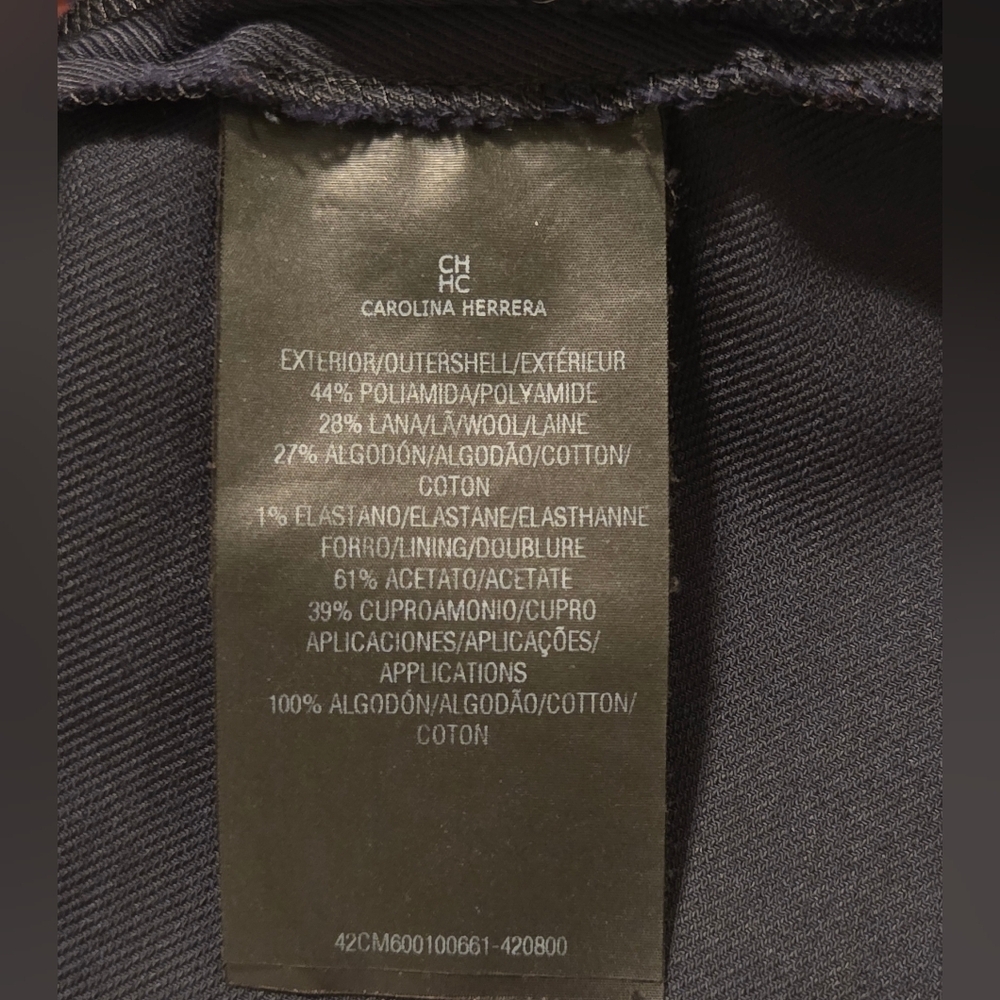 Carolina Herrera Women's Navy Blue Jeans. - Picture 2 of 9